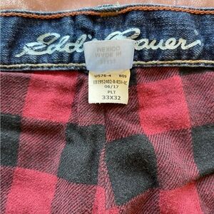 Eddie Bauer Men's Flannel Lined Stretch Straight Jean Blue